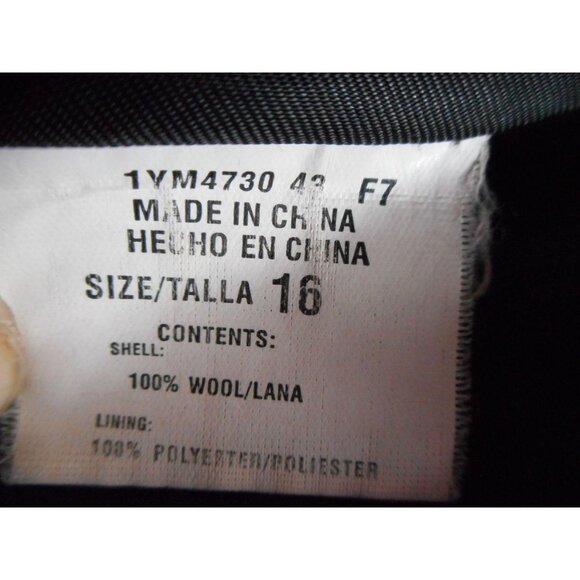 Vtg Harve Benard Black100% wool Overcoat lined - Picture 3 of 5